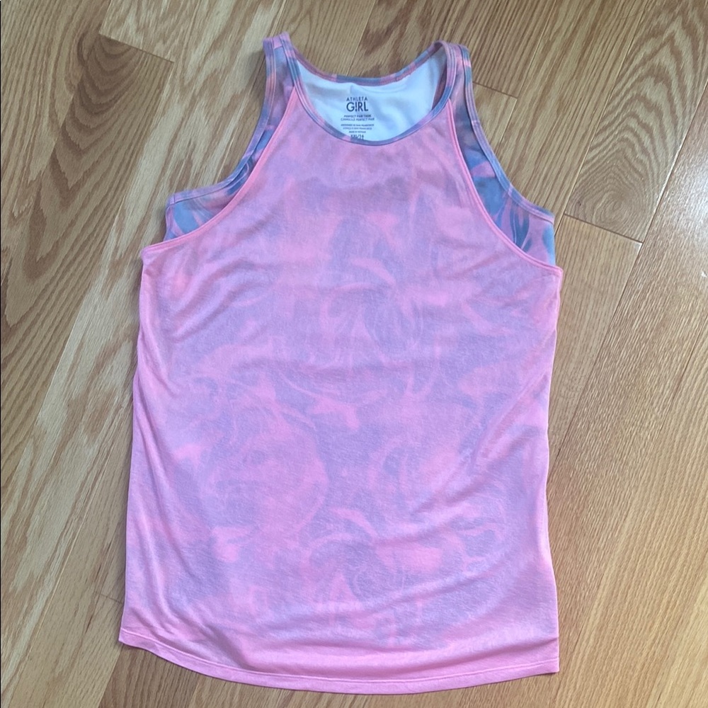 Athleta Girl Perfect Pair Tank in Pink and Gray; XXL/16